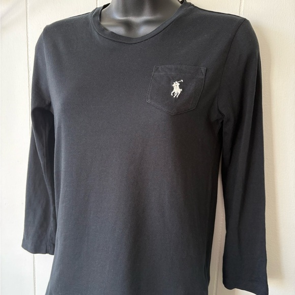 Ralph Lauren Sport Black 3/4 Sleeve Shirt | Size Small - Picture 2 of 3